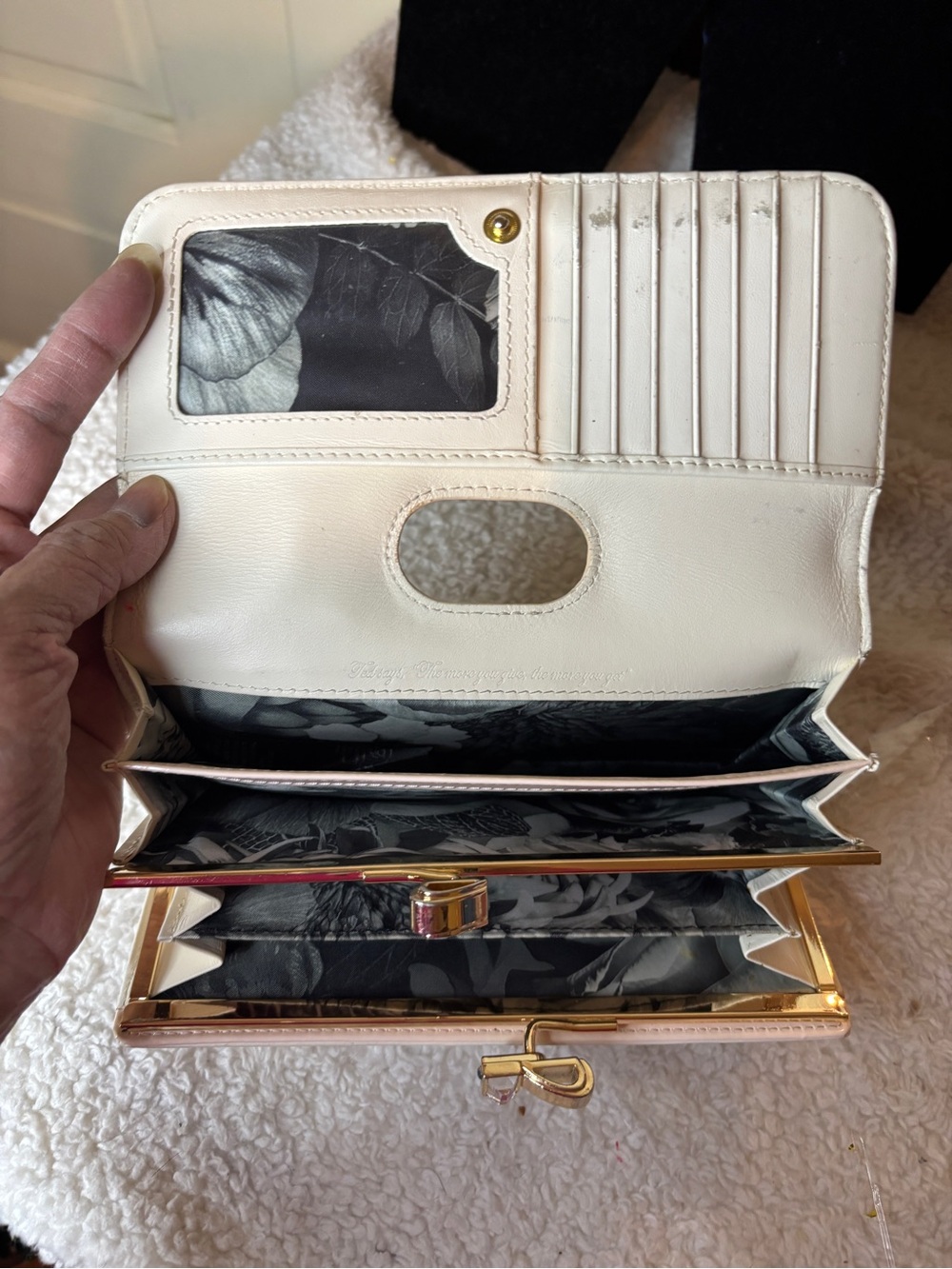 Ted Baker London Leather Wallet Multi color in EUC With Gold Hardware - Picture 12 of 13